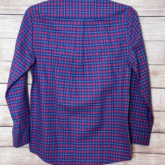 Vineyard Vines Kids Plaid Button Down Shirt - Blue and Red - Picture 3 of 4
